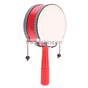 Wooden Hand Shaking Drum Rattle Musical Instrument Toy for Baby Kid Child thumbnail-5