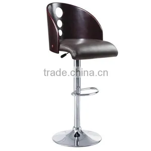 Wooden Adjustable pu Cushion Bar Stools Wholesale ,bar Chair for Home, Cafe and Club thumbnail-4