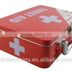 Recycled Custom Rectangular Plain Tin Lunch Box With Handle thumbnail-2