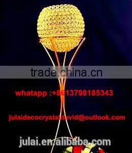 Crystal Ball Wedding Centerpiece and Beaded Flower Vase and Flower Stand thumbnail-1