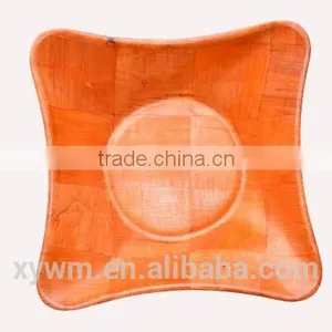 Square Woven Wooden Salad Serving Plate thumbnail-1