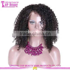Qingdao Factory Best Selling African Wig 16 Inch Natural Black Short Curly Afro Wigs For Black Women thumbnail-1