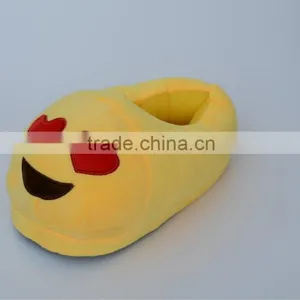 Household Indoor Warm Emoji Plush Funny Bedroom Slippers ,QQ Expression Plush Shoes thumbnail-3