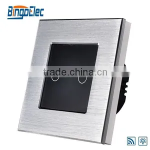 EU/UK Style Aluminium Panel Remote Dimmer Touch Switch thumbnail-1