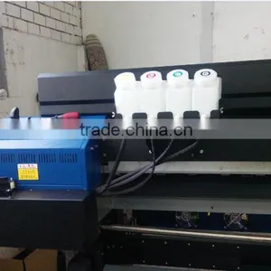 Large Format LED UVW Inkjet Printing Machine for Printing on Textile/Leather / PU , CMYK+White Ink thumbnail-3