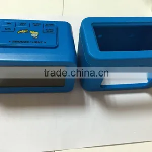 Bule Color Rectangle Digital Alarm Clock With Silicone Protective Case thumbnail-1