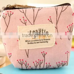 New Women's Small Canvas Purse Zip Wallet Lady Coin Bag thumbnail-2