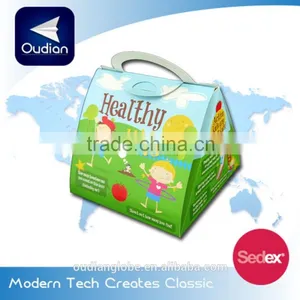 OEM Custom Triangle Cake Box Kids Lunch Box Gift Box Packaging thumbnail-3