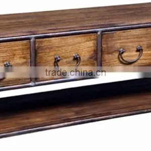 Industrial Console Table With Drawer Cum TV Unit thumbnail-1