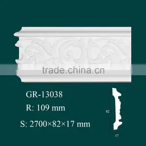 European- Style Architectural Decorative PU Carving Cornice Mouldings thumbnail-1