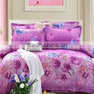 100% Polyester 3d Printed Textile Fabric With Big Flowers Bedsheet of China thumbnail-1