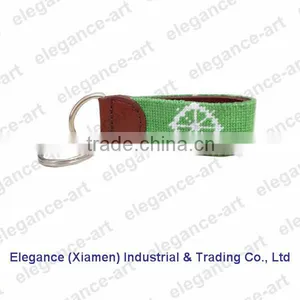 New Arrival Customized Needlepoint Leather Key Fob, Key Chain Holder thumbnail-1