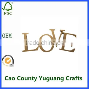 LOVE Wooden Sign 7" x 3,5" for Wedding Decoration thumbnail-1