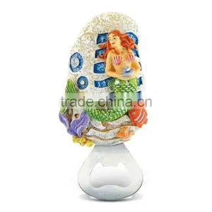Mermaid Resin Stone Finish Magnet With Bottle Opener thumbnail-2