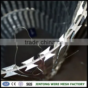 Stainless Steel Wire Fence Barbed Wire Price per Ton Military Concertina Wire thumbnail-1