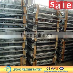 Foldable Galvanized Storage Cage With Wheels thumbnail-6