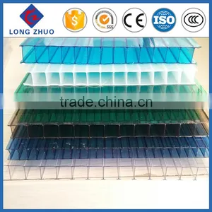 Twin Wall PC Sun Roof Sheets, Tripe Wall Polycarbonate Sheet for Swimming Pool Cover thumbnail-1
