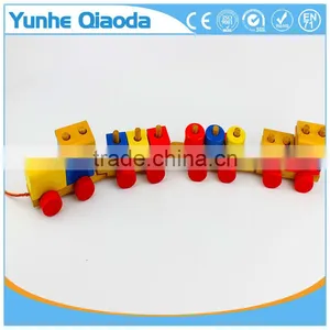 Colorful Wood Stocking Train Toys Geometric Building Blocks Education Gift thumbnail-4