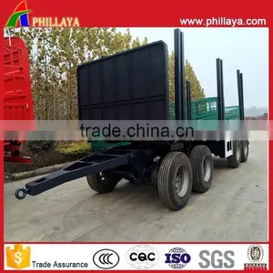 Side Post Removable 20FT Flatbed Drawbar Container Dolly Trailer With Twist Locks thumbnail-1
