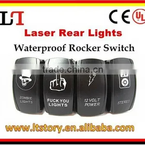 Laser Etched Rocker Switch AC125V 16A 250V 10A DC12V 20A 24V 10A thumbnail-1