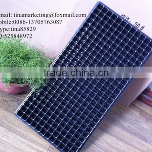 PS Material Plastic Plant Nursery Seedling Black Hole Tray 288 Cell With Different Thickness thumbnail-1
