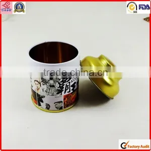 Durable Four Color Print Metal Round Decorative Empty Coffee Tin Cans thumbnail-1