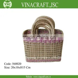 Lady Shopping Bag - Nature Material Seagrass thumbnail-1