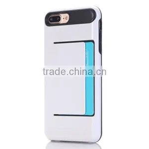 Wholesale Slim TPU + PC Combo Mobile Phone Case With Card Slot for IPhone 7 Plus thumbnail-6