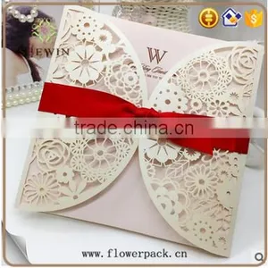 Hollow Iridescent Paper Wedding Invitation Card thumbnail-1