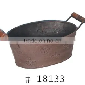 Galvanized Iron Metal Planters For Home Decor thumbnail-2
