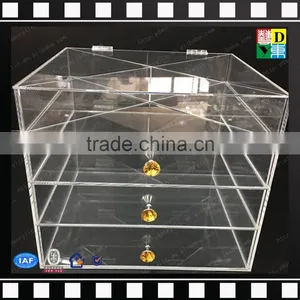2016 Handmade Acrylic Makeup Organizer ,plexiglass Display Box,luite Drawer Box thumbnail-5