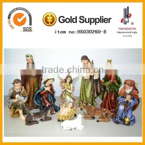 Christianity Resin Religious Olive Wood Outdoor Christmas Nativity Set thumbnail-1