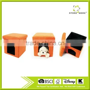 Faux Leather Small Dogs Cats House Furniture Foldable Storage Pet Bed Ottoman thumbnail-1