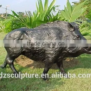 Famous Cast Brass Wild Boar Sculpture for Sale Garden Decoration thumbnail-1