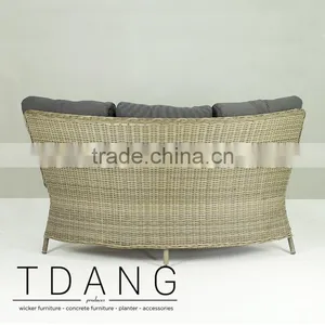 Hanna Wicker Sofa Corner- Modern Outdoor Wicker Furniture - Rattan Corner Sofa Sets thumbnail-3