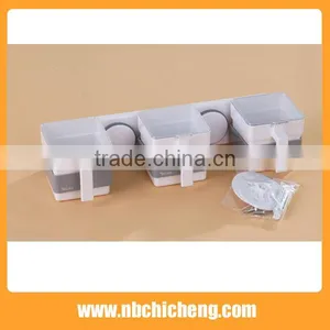Bath Storage Holder Plastic Shower Rack Wall Mounted Storage Rack thumbnail-3