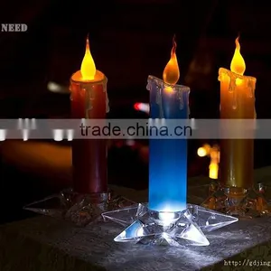 Acrylic Wedding Party Led Star Base Candle Light Christmas Decoration Gift thumbnail-5