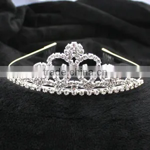 2016 Trendy Handmade Crystal Wedding Tiara Wholesale Halo H172-012 thumbnail-2