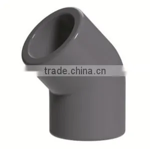 HIGH QUANLITY 45 DEG ELBOW OF PVC GB INDUSTRIAL PRESSURE PIPES & FITTINGS FOR WATER SUPPLY thumbnail-1