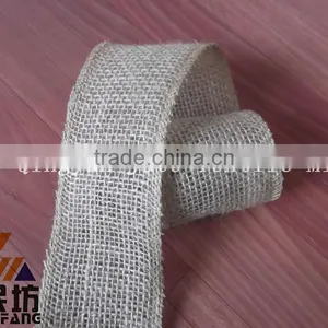 Burlap Wire Edge Ribbon 2'' Wide 5yards Long Nature Color thumbnail-1