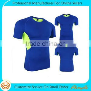 Wholesale Men Round Neck Compression t Shirt thumbnail-1