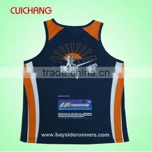 Customize Design Running Singlet for Men ,custom Running Singlet,custom Spandex Running Singlets thumbnail-2