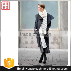 Rib Design Knitted Cashmere Scarf thumbnail-2