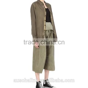 Custom Ladies Cropped Cotton Trousers Patterns New Design thumbnail-1