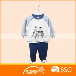 2 Pcs Design Warmly Cartoon Night Suit Baby Sleep Suit thumbnail-1