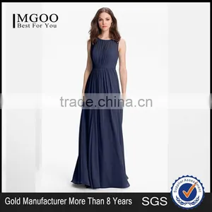 MGOO 2016 Formal Occasions Pleated Chiffon Maxi Dress Pictures Of Latest Gown Plain Elegant Prom Dress thumbnail-1