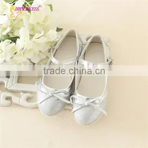 Kids Silver Shoes Girls Shoes Party Wearing Low Heel Fashion Little Girls Shoes Good Quality Sweet Girls Dress thumbnail-1