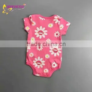 Infants and Toddlers Summer Bodysuit,Printed Baby Bodysuit Wholesale,Short-Sleeve Newborn Baby Bodysuit thumbnail-2