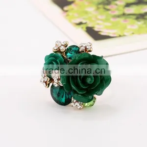 Zm53233a Christmas Hand Decoration Women Ring Jewelry Ladies Finger Rings With Rose Red thumbnail-5