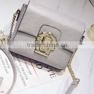 Zm50261b 2017 Latest Lady Single Shoulder Crossbody Bag Lock Catch Pure Color Bags Women thumbnail-6